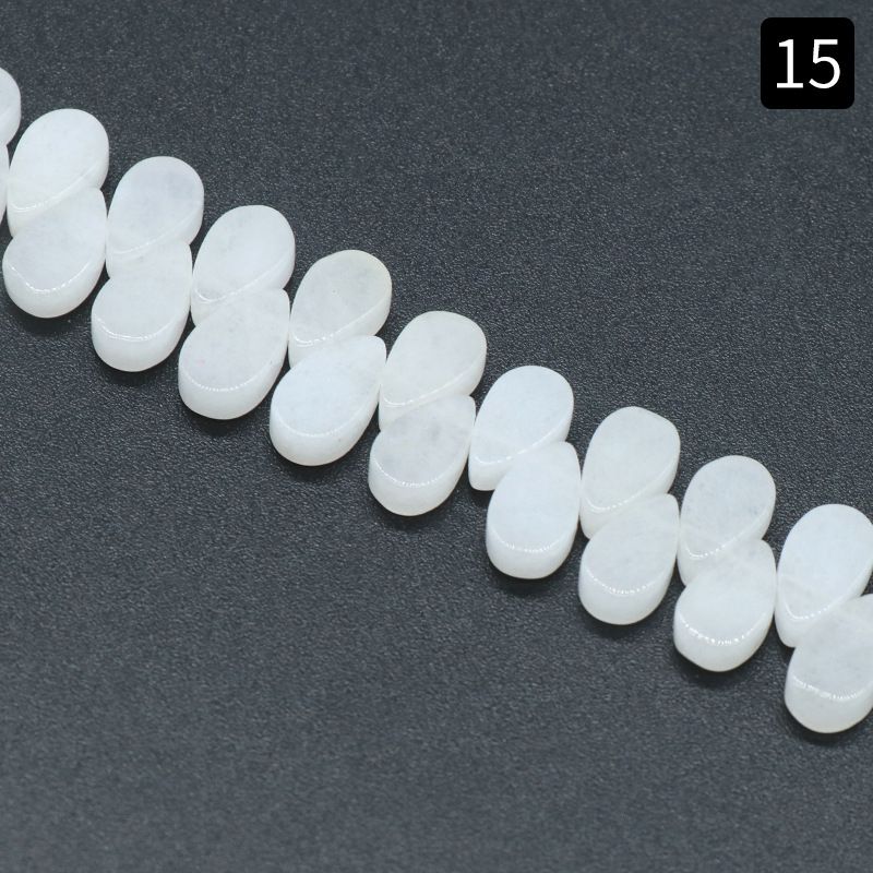1114-Pedra de cristal natural 5X9mm gota de água plana 40 contas soltas DIY colar de contas brincos material de jóias