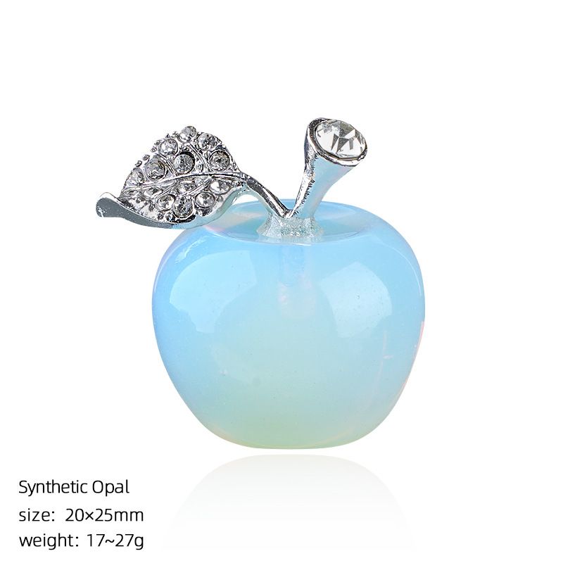 25Mm maçã de cristal natural transfronteiriça Véspera de Natal Presente de Natal enfeite de decoração de casa jade ágata maçã