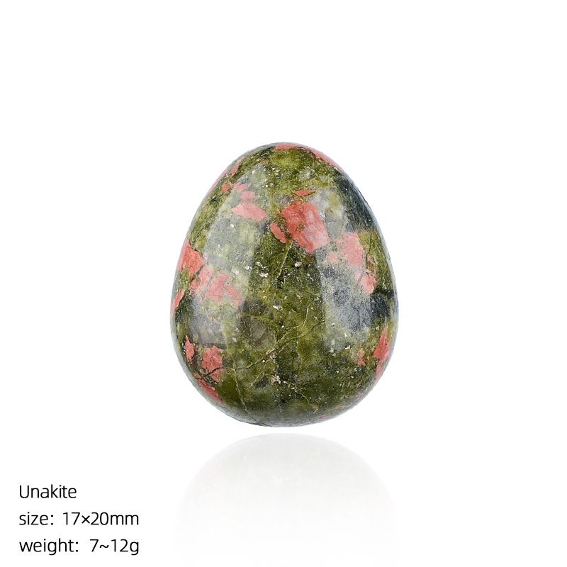 1431 Ovo de pedra de pedra crua em forma de pássaro de cristal natural de 20mm de cristal natural pequeno com ágata da Páscoa esculpida em forma de ovo