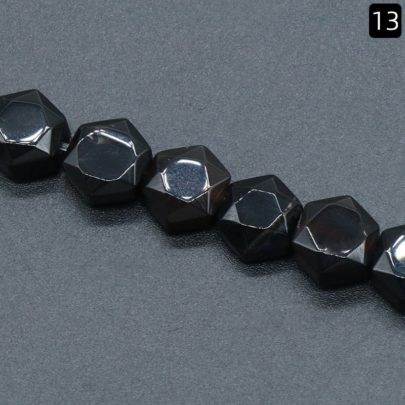 1425-8Mm corte hexágono, pedra de ágata de cristal hexagrama contas soltas DIY pulseira colar material de jóias