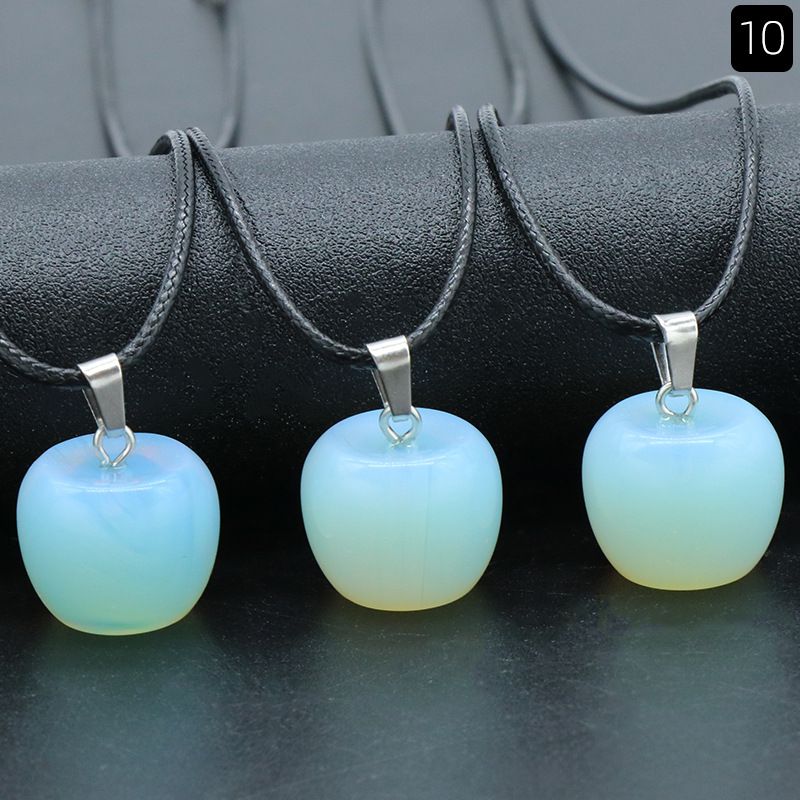 1479-Pedra de ágata de cristal natural 20mm pingente de maçã DIY acessórios decorativos para véspera de Natal
