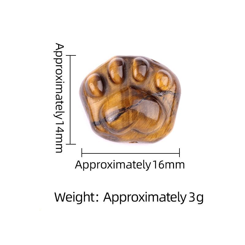 2044-16Mm Cristal Natural Ágata Dongling Jade Escultura Garra De Gato Urso Pata DIY Colar De Mão Pingente Acessórios