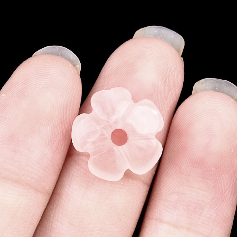 2057-Ágata de ametista natural 14mm flor de ameixa contas soltas DIY pulseira de flor frisada colar acessórios
