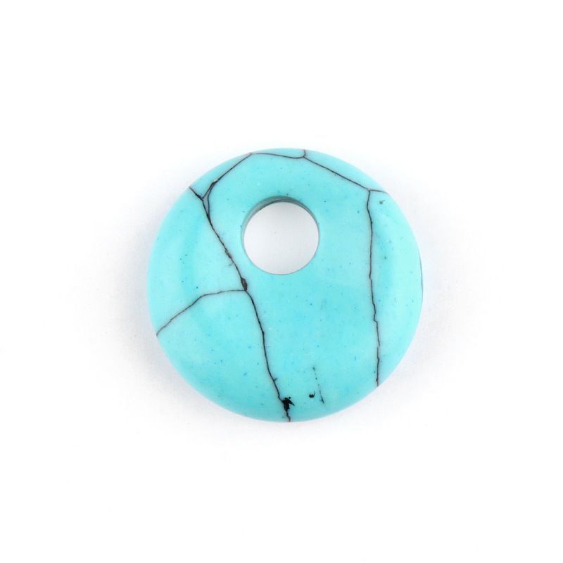 Pingente de fivela de segurança de orifício lateral de ágata de cristal natural de 18mm, colar nostálgico de ametista de orifício lateral de irmão redondo estilo nacional