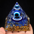 1908M1 Devil 's Eye Lapis 6cm Pyramid, Eye Pyramid Cristal Energia
