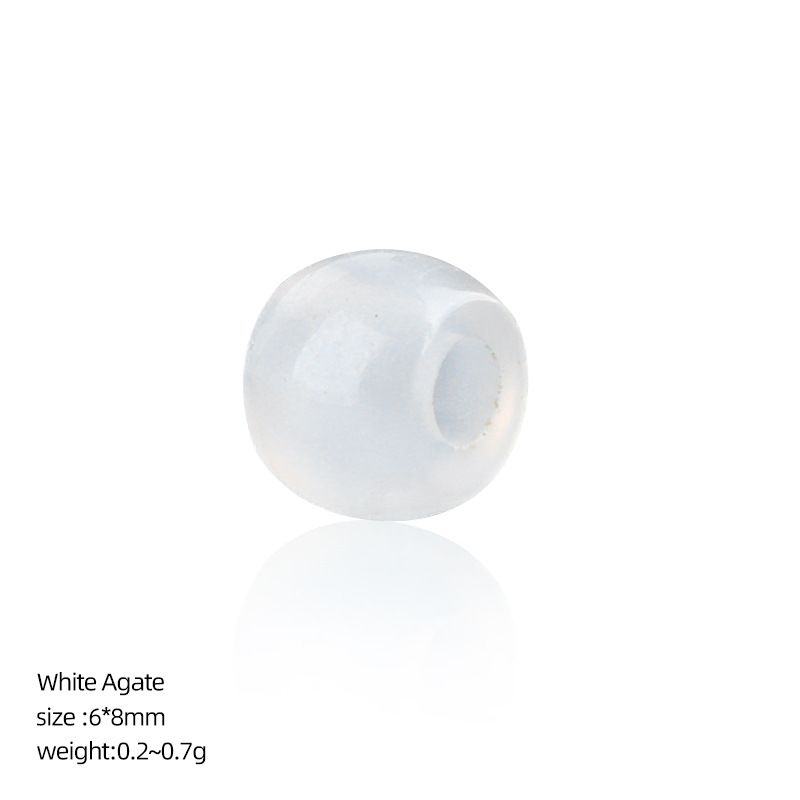 8Mm buraco 3 grande buraco de cristal natural contas soltas DIY pulseira colar jóias ágata contas de roda tigre olho balde contas acessórios