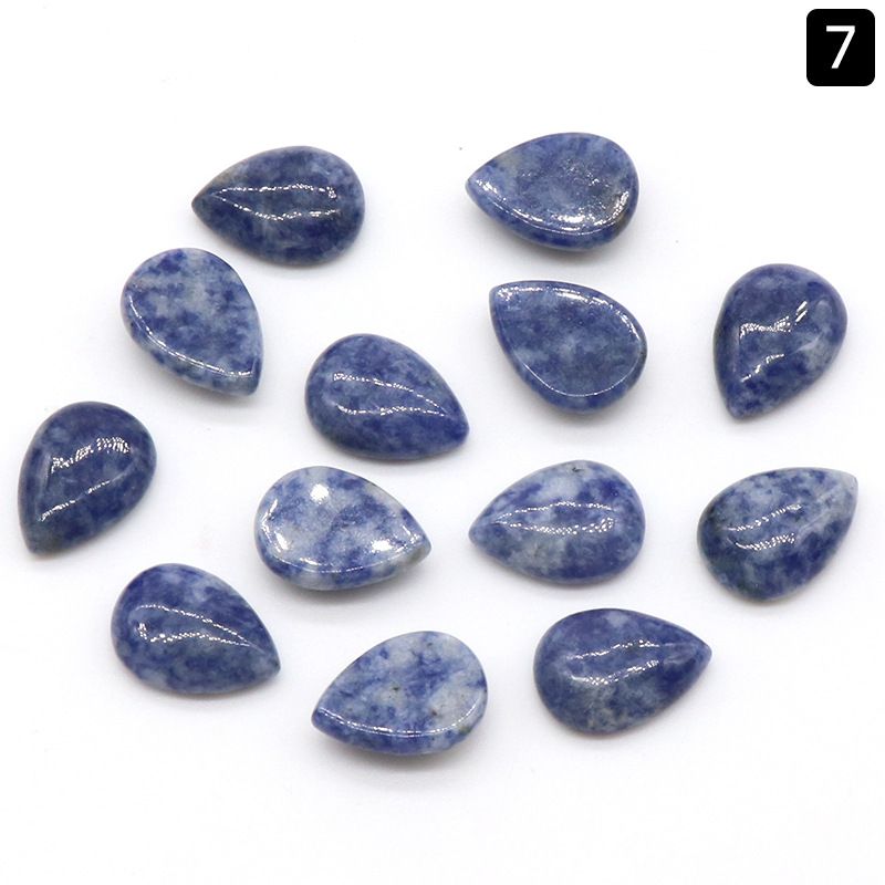 Face de anel em forma de gota d'água 1227-13X18, joias geométricas simples curvas de cristal natural embutidas com acessórios de pedra solta
