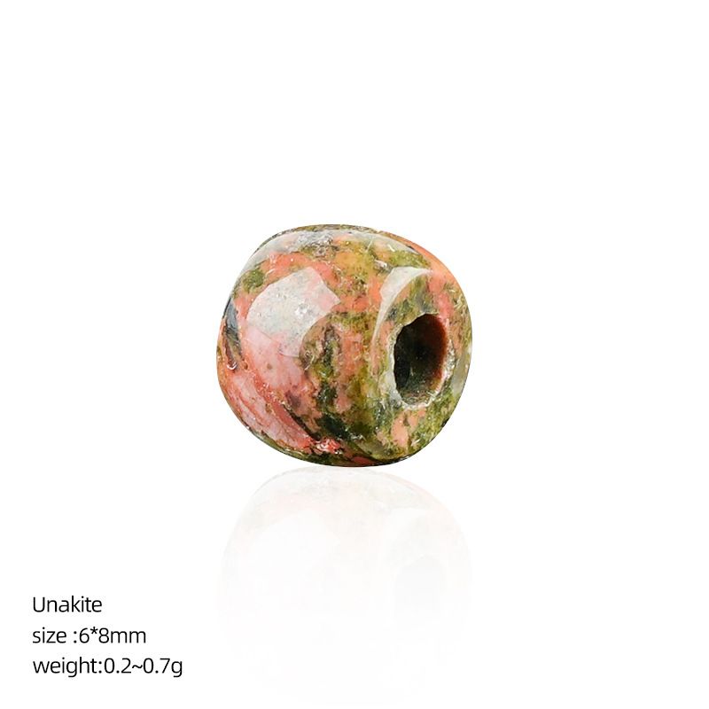 8Mm buraco 3 grande buraco de cristal natural contas soltas DIY pulseira colar jóias ágata contas de roda tigre olho balde contas acessórios