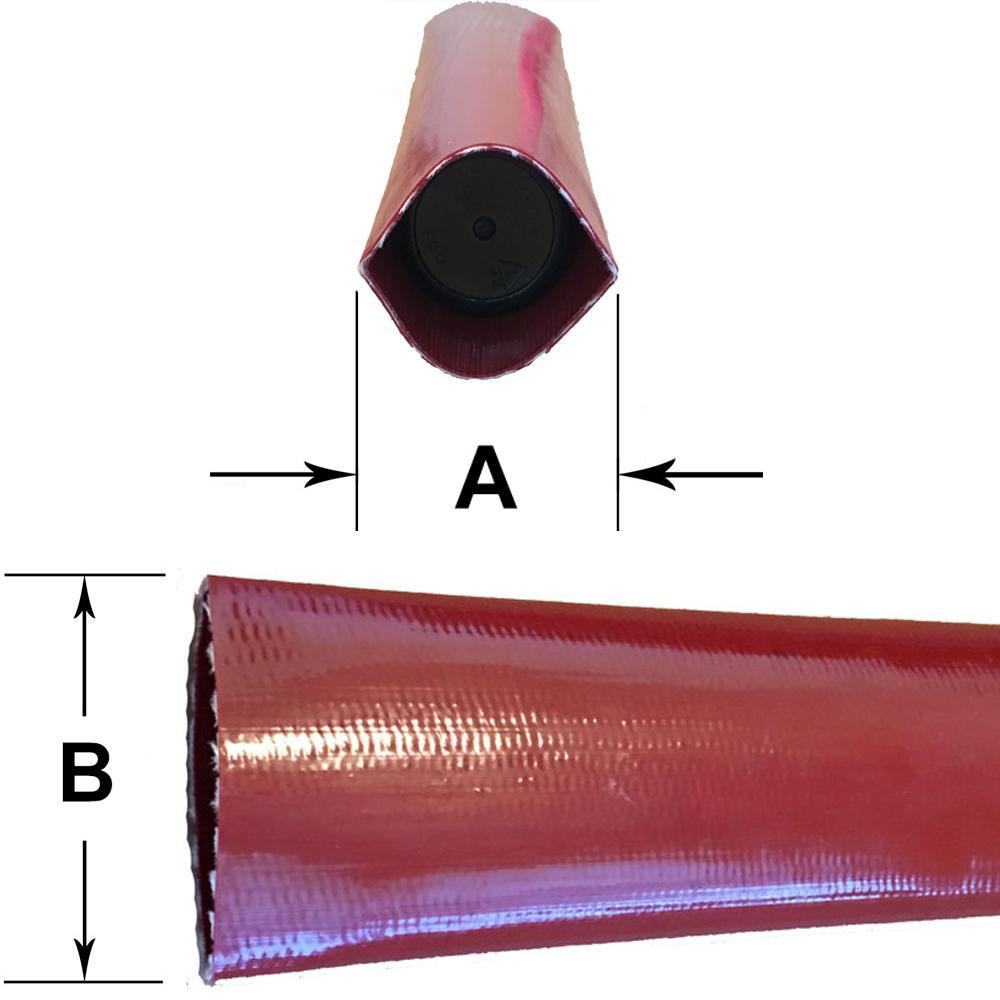 1-1/2 in. Dia x 100 ft. Red PVC 10 Bar High Pressure Lay Flat Discharge and Backwash Hose