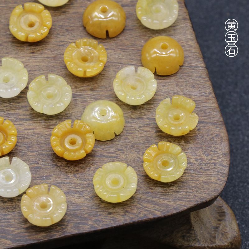 261-Jade Crystal Agate DIY Magnolia Hairpin Acessórios, pétalas esculpidas, feitos à mão