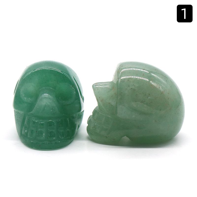 1554-25Mm Crânio de Ágata de Cristal Natural Esculpido Fantasma Cabeça Cerca De 1 Polegada Crânio Pequeno Ornamento De Halloween