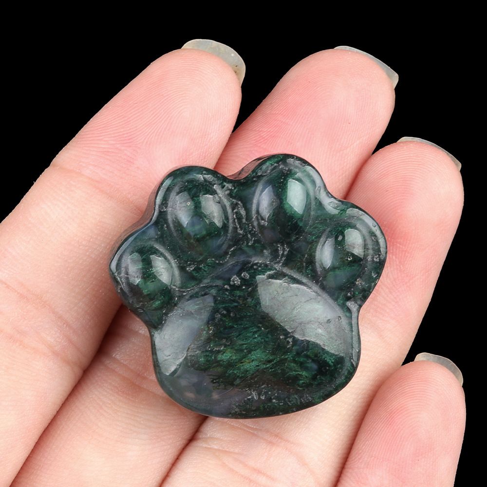 Cristal natural pedra semipreciosa ametista gravada garra de gato urso pata enfeite criativo presente decorativo