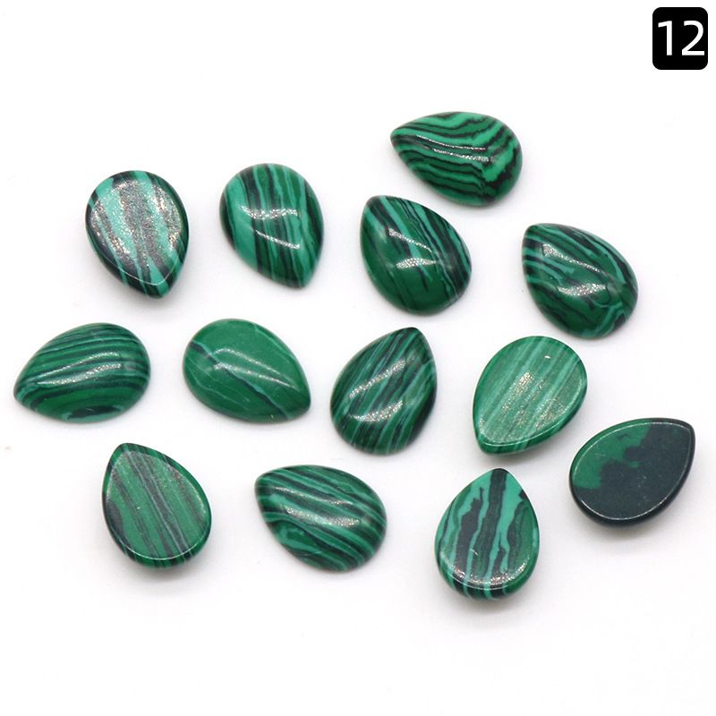 Face de anel em forma de gota d'água 1227-13X18, joias geométricas simples curvas de cristal natural embutidas com acessórios de pedra solta