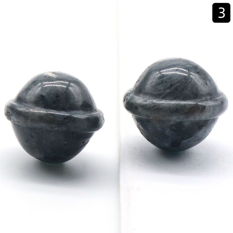 1262-Miniplaneta de pedra semipreciosa de cristal natural, planeta galáctico Universo tridimensional OVNI ornamento pequeno decorativo