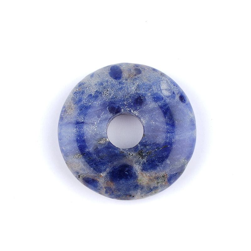 20Mm pingente de fivela de segurança de pedra de ágata de cristal natural, estilo nacional grande buraco redondo acessórios de colar nostálgico de pedra semipreciosa