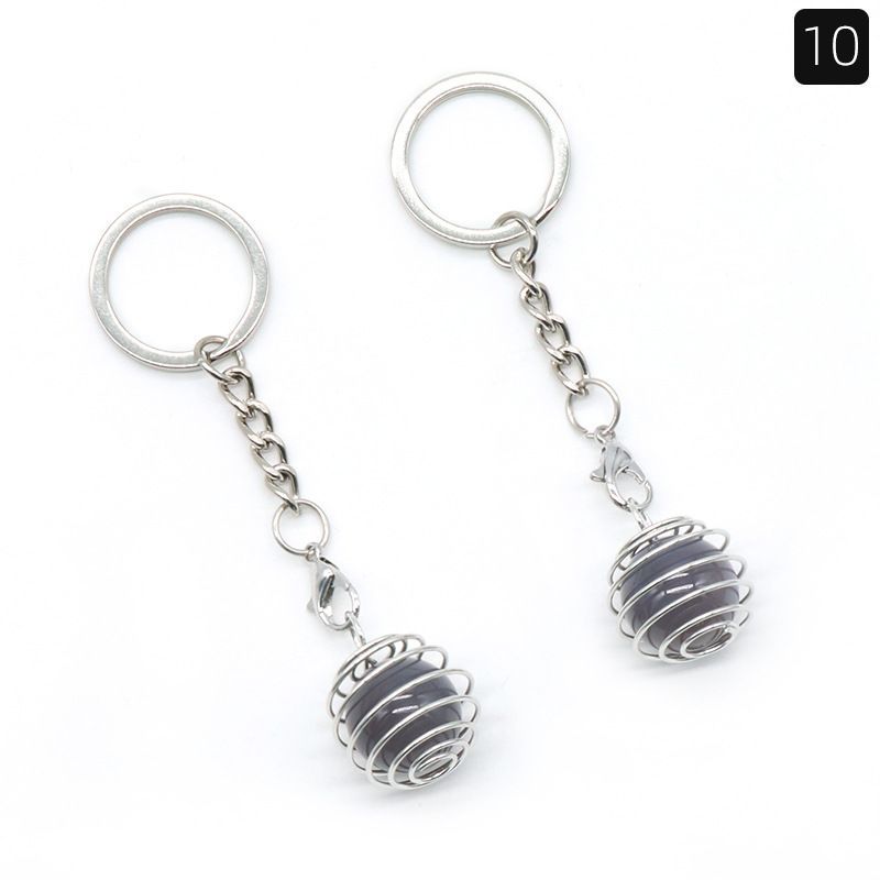 1491-Chave pingente de cristal bola lanterna chaveiro ametista bola removível saco pingente
