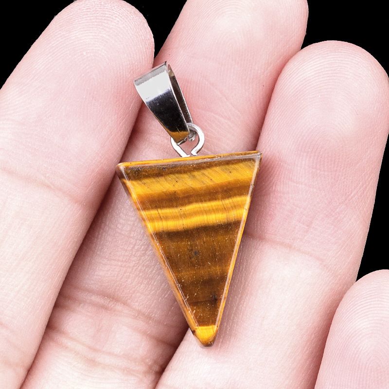 1455-20Mm Pingente Triângulo, Cristal Natural Pingente Triângulo de Pedra Semi-Preciosa Brincos DIY Colar Acessórios