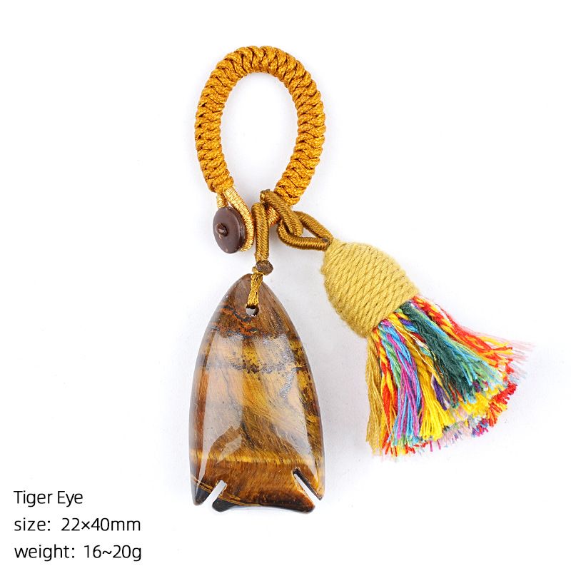 Natural cristal pequeno peixe chaveiro boêmio saco de roupas carro ágata jade pingente em forma de peixe