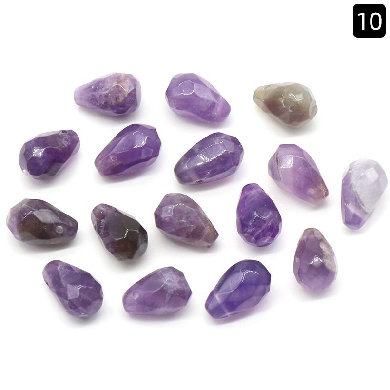 1328-Água de cristal natural buraco horizontal cortado contas soltas 10 pulseira de jóias artesanais DIY brincos gancho de cabelo