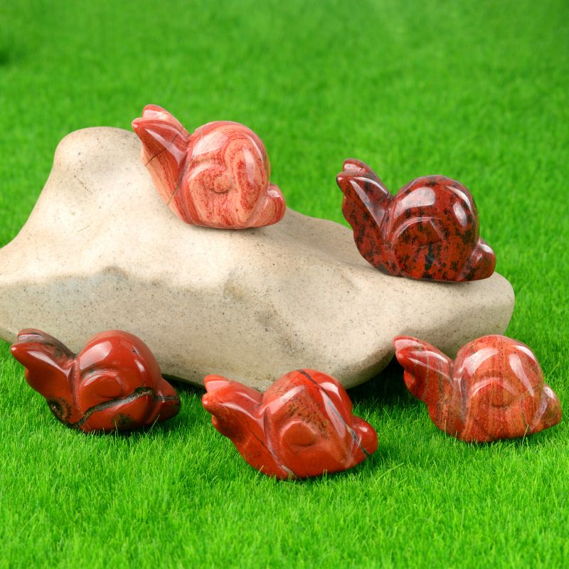 1686-1Em caracol, mini paisagismo de pedra de ágata de cristal gravado pequeno animal ornamento de caracol de pedra semipreciosa