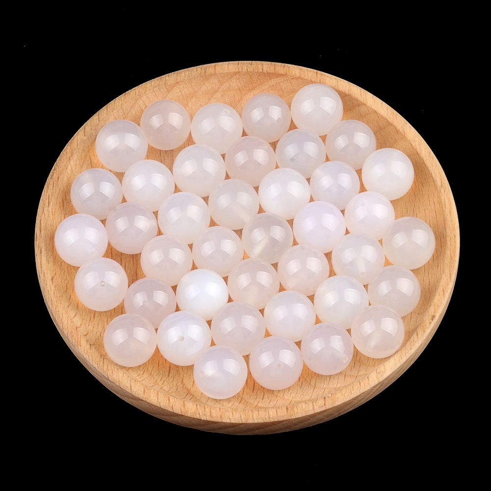 Contas de meio buraco de 1929-12Mm, contas redondas de meio buraco de ágata de cristal contas soltas Brincos de viga DIY acessórios de incrustação Contas de Buda