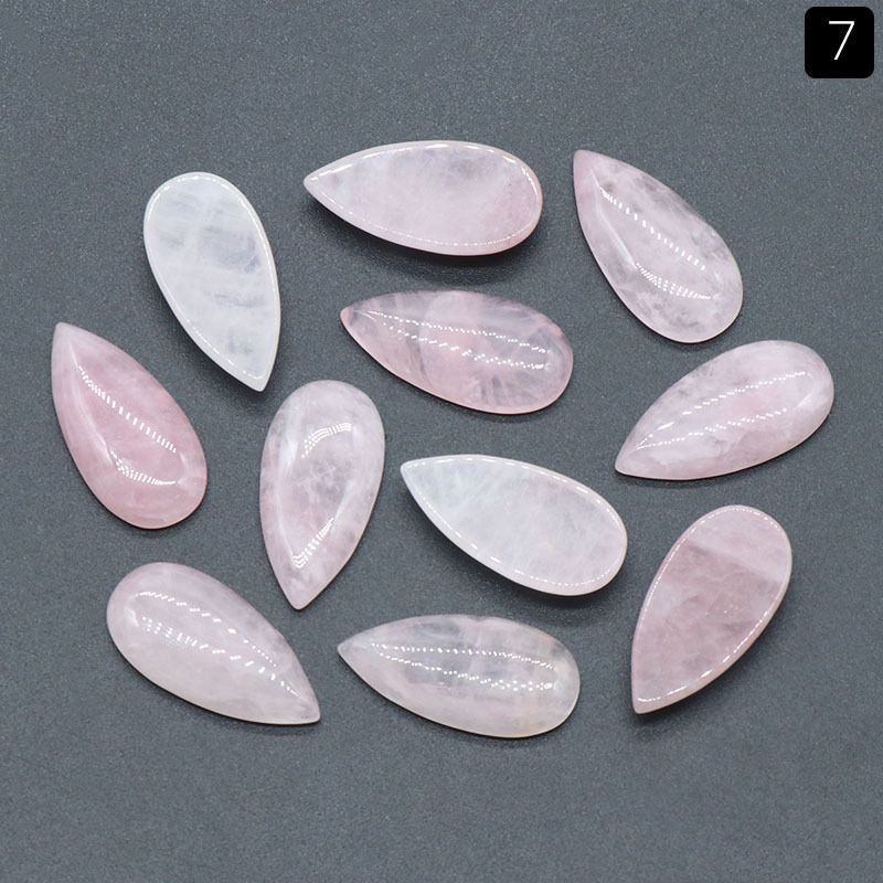 Superfície de anel de gota de água de 1485-15X30mm, cristal natural única superfície curva geométrica DIY jóias incrustadas com acessórios de pedra solta
