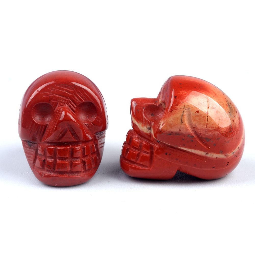 1554-25Mm Crânio de Ágata de Cristal Natural Esculpido Fantasma Cabeça Cerca De 1 Polegada Crânio Pequeno Ornamento De Halloween