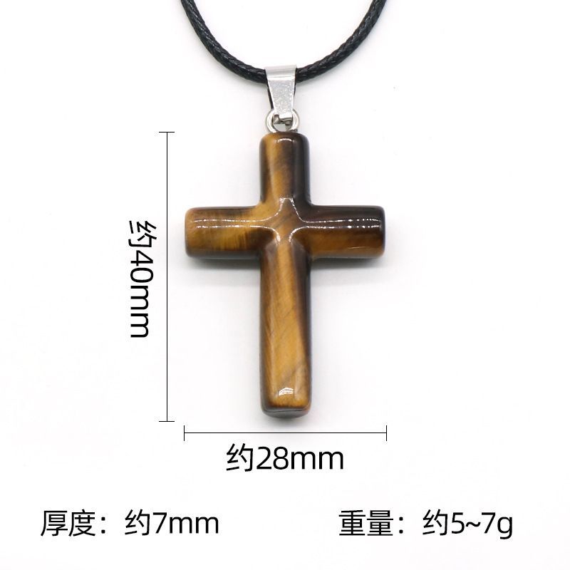 1488-Cristal Natural 40mm Pingente de Cruz Redonda Grande DIY Colar Pingente Chaveiro Jóias