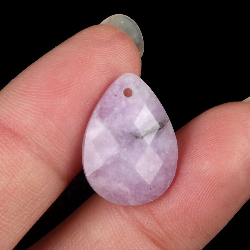 1799-Pedra de ágata de cristal natural 13x18mm pingente de gota de água plana cortada DIY colar brincos acessórios de jóias