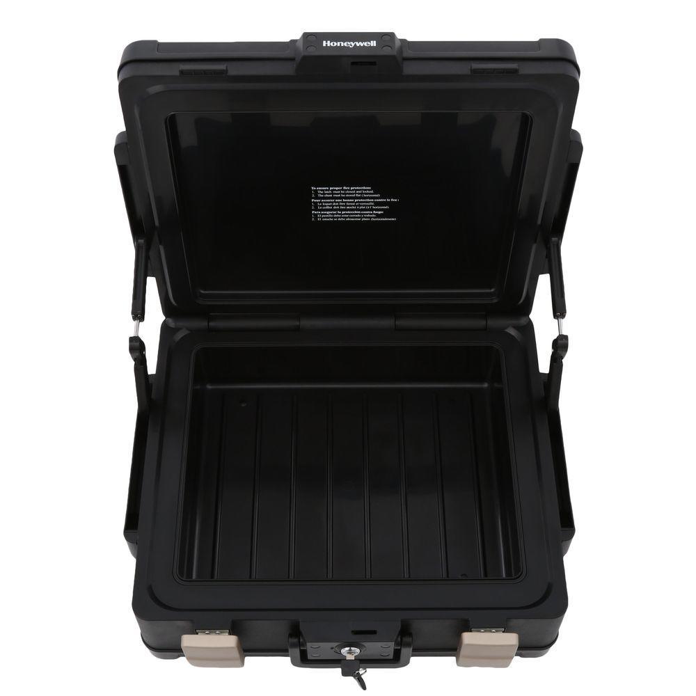 0.39 cu. ft. Molded Fire Resistant and Waterproof Legal Document Storage Chest with Key and Double Latch Lock