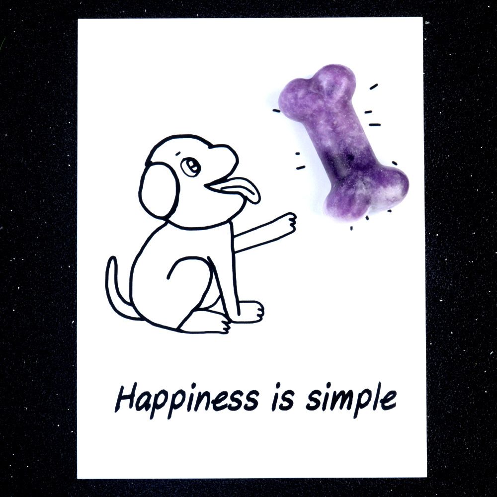 1803-Card Series Natural Crystal Agate 35mm Dog Bone Creative Fun Card Descrição do Produto:
