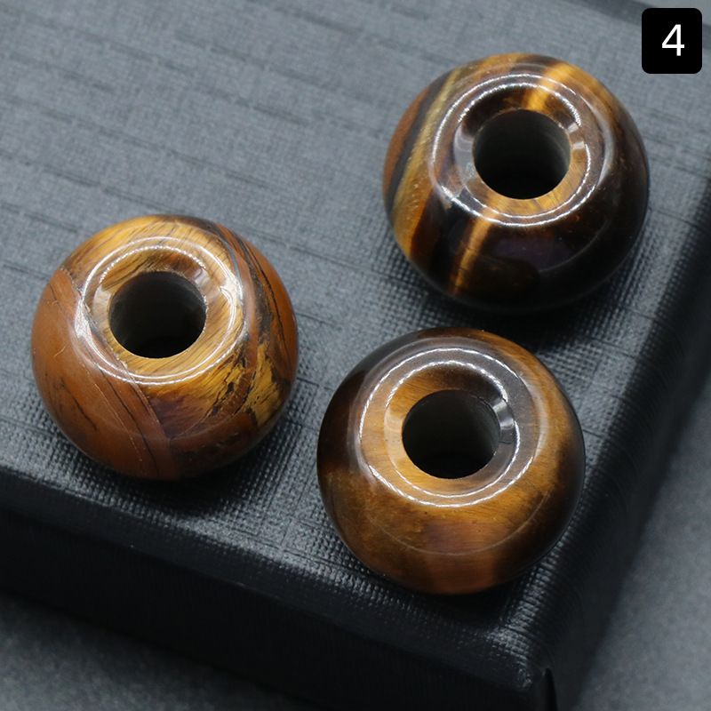1331-12X18 _ grande furo ábaco 6mm grande furo de cristal natural ágata grande furo contas DIY corda trançada material de corda de mão