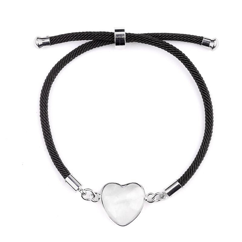 2097-Ametista em pó de cristal ajustável pulseira de amor jade coração pulseira cênica mercadoria