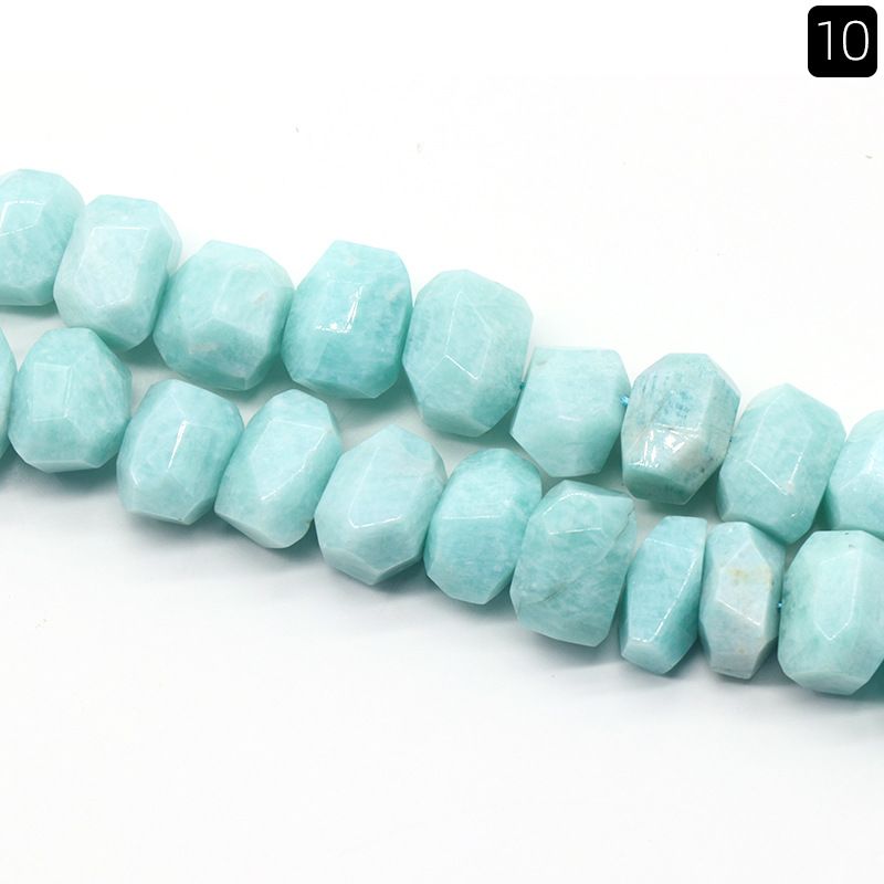 1529-Cristal corte irregular contas soltas orifício horizontal pulseira artesanal DIY colar brincos acessórios de jóias material