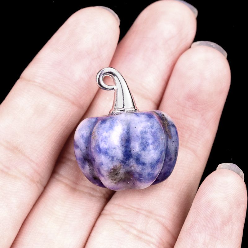 2033-20Mm Chapéu de Mágico Pingente de Abóbora, Pingente de Ametista Micropaisagem de Halloween Decoração Criativa para Casa