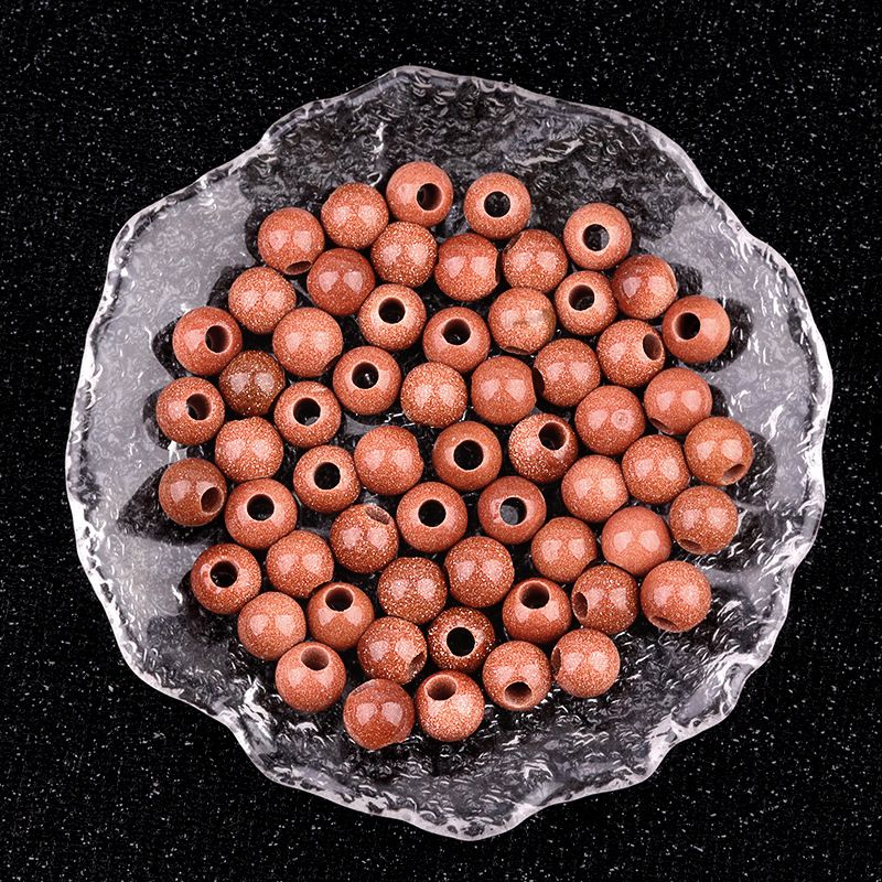 309-Grânulos Macroporosos Cristal Natural Ágata Jade Pedra Macroporosa Grânulos Soltos 8mm Buraco 3mmdiy Tecelagem Acessórios