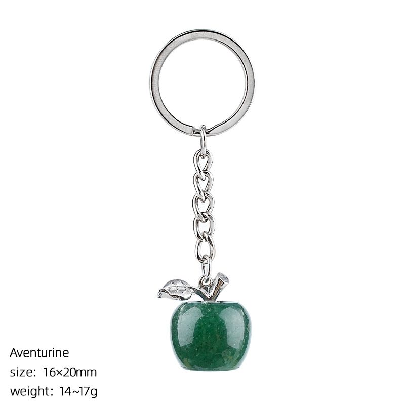 Ágata pedra semipreciosa maçã chaveiro véspera de Natal presente decorativo pedra natural pingente pequeno maçã
