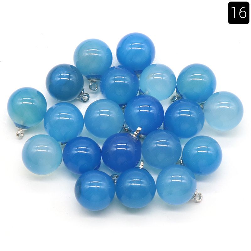 1447-12Mm pingente de bola redonda em pó de cristal tigre olho de cristal natural pedra de cristal redonda pingente de acessórios de jóias DIY material