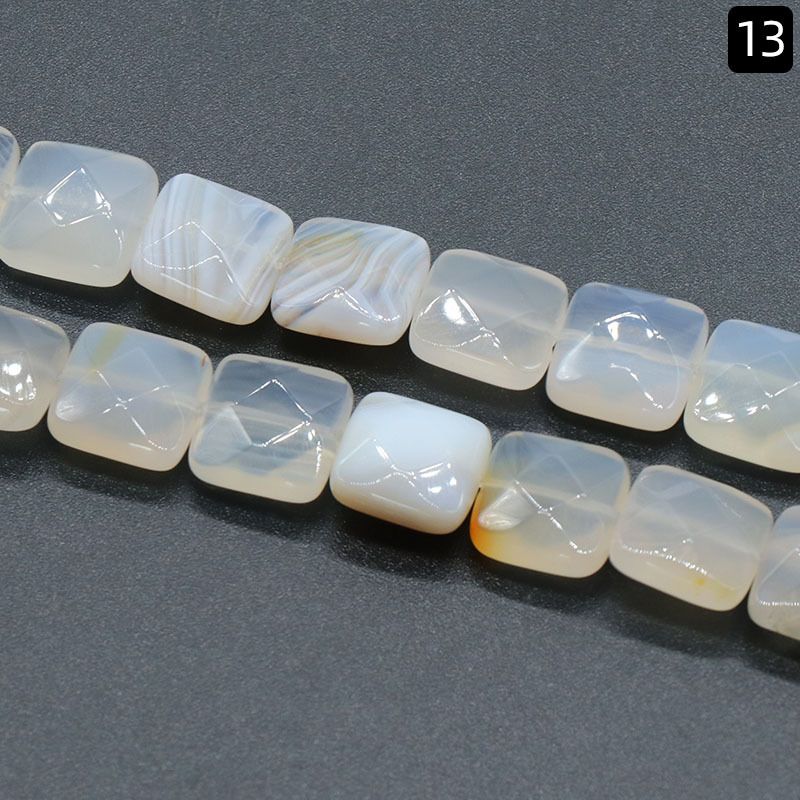 1369-12 * 12Mm seção quadrada, quadrado de pedra de ágata de cristal natural DIY acessórios de jóias material