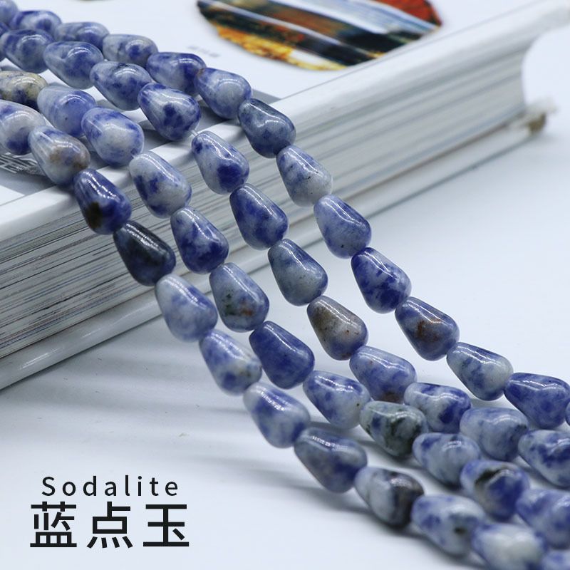 Ágata de cristal natural pedra semi-preciosa 7 * 9 gota de água contas soltas brincos de colar de mão DIY acessórios de material de jóias