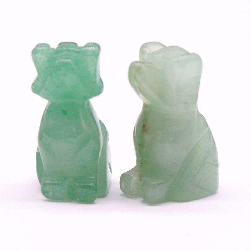 1606 a 1in filhote de cachorro ágata cristal pedra mini escultura animal pequeno pedra semi-preciosa artesanato cão pequeno ornamento