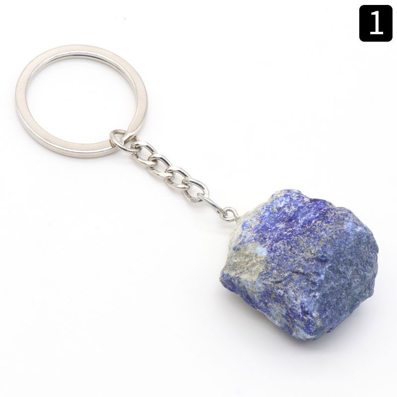 1157-Chaveiro de pedra natural Pingente de jóias de pedras preciosas de cristal natural