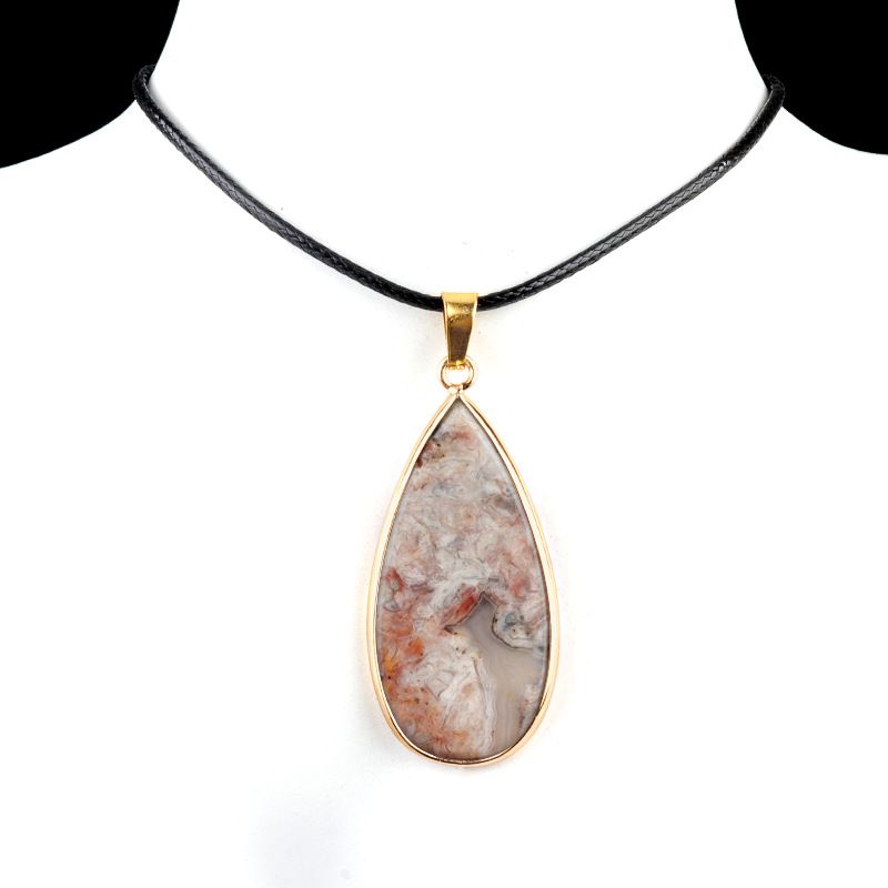 1975-20X40mm pedra de cristal natural ágata dupla plana gota de água em forma de bolsa Phnom Penh brincos DIY decoração pingente