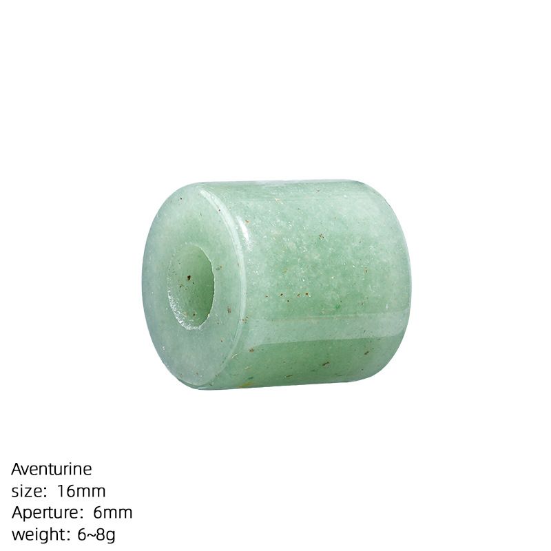 16Mm buraco 6mm cristal natural cilíndrico DIY pulseira colar roupas ágata grande buraco solto talão balde contas acessórios de jóias