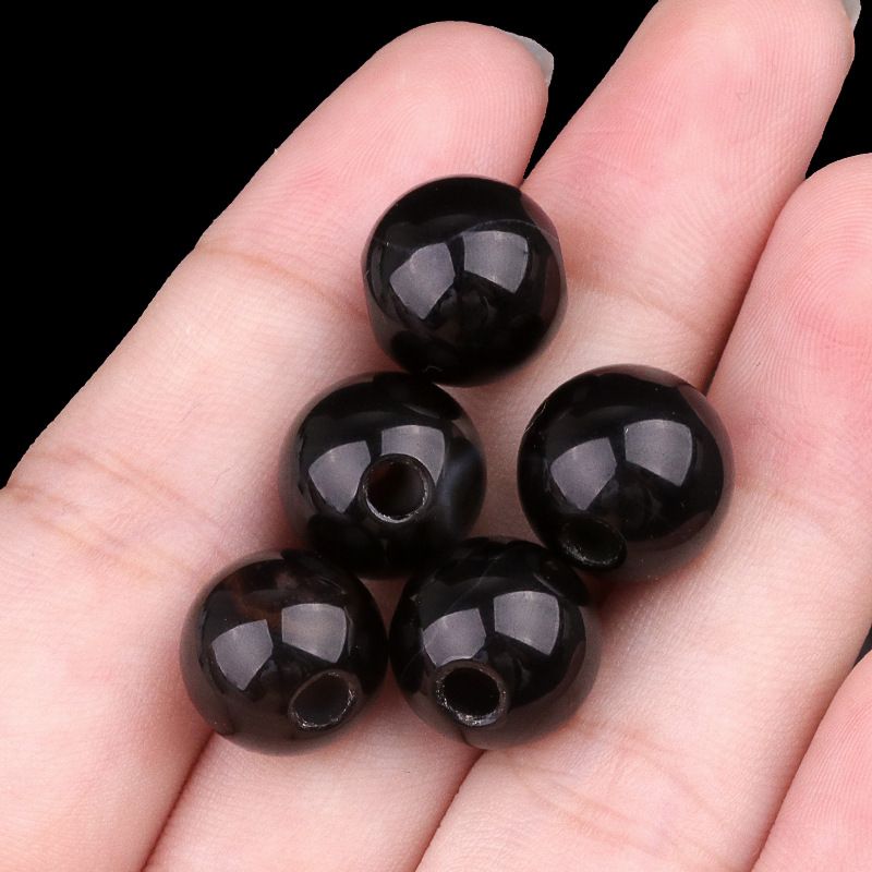 2197-Grânulos de buraco grande Ágata de cristal contas soltas 12mm buraco 3mm grande buraco DIY roupas pedra natural contas soltas acessórios