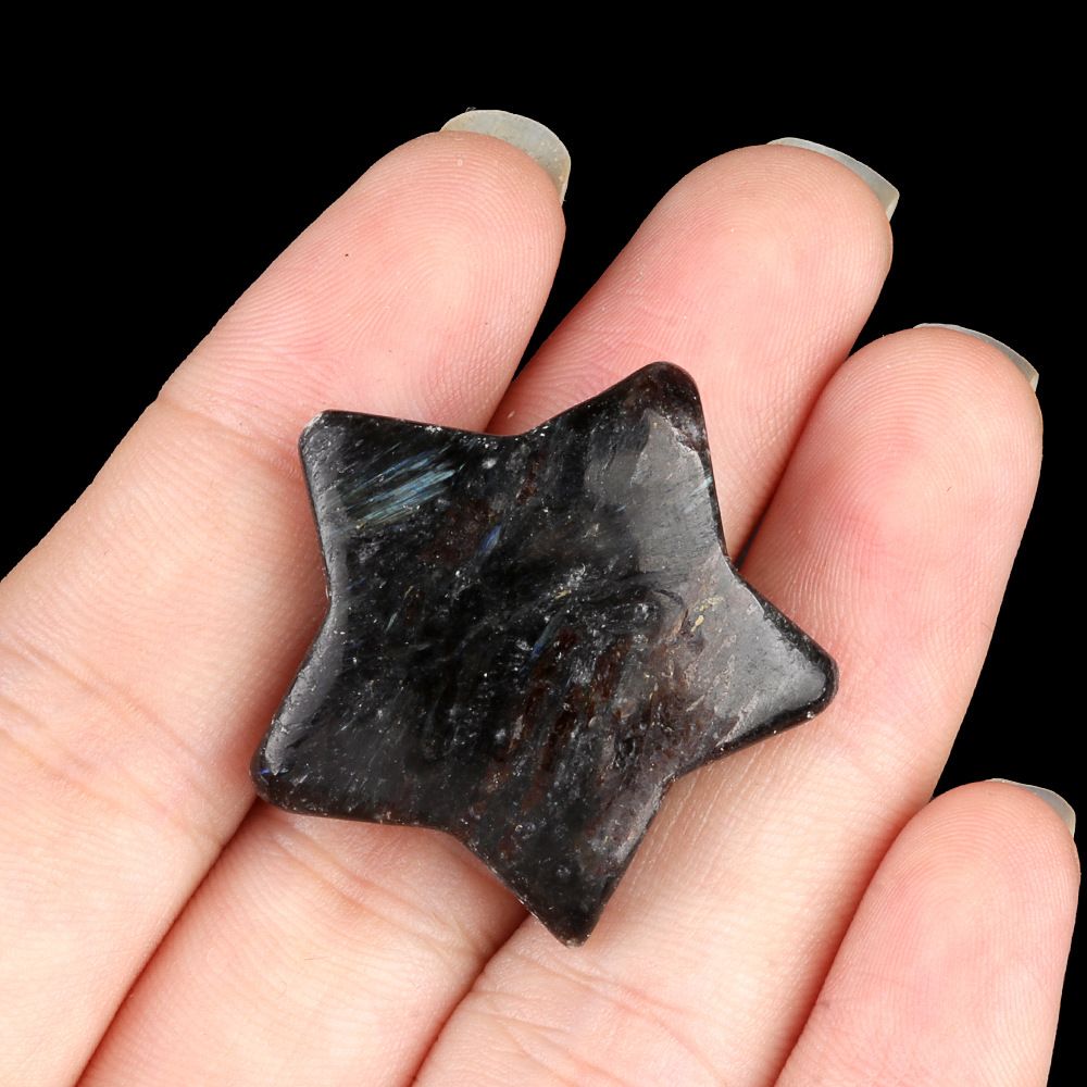 1433-30Mm pentagrama de cristal natural ágata estrela de pedra lua DIY estrela não porosa acessórios material