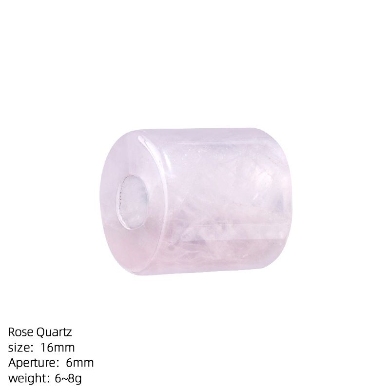 16Mm buraco 6mm cristal natural cilíndrico DIY pulseira colar roupas ágata grande buraco solto talão balde contas acessórios de jóias