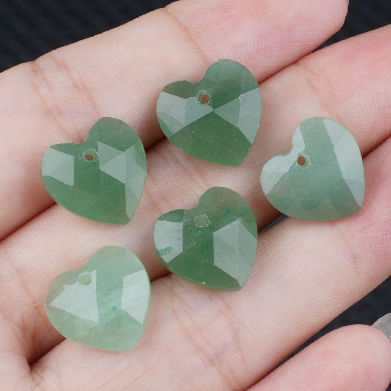 13Mm cristal ágata jade corte amor pingente DIY colar pulseira brincos jóias acessórios material