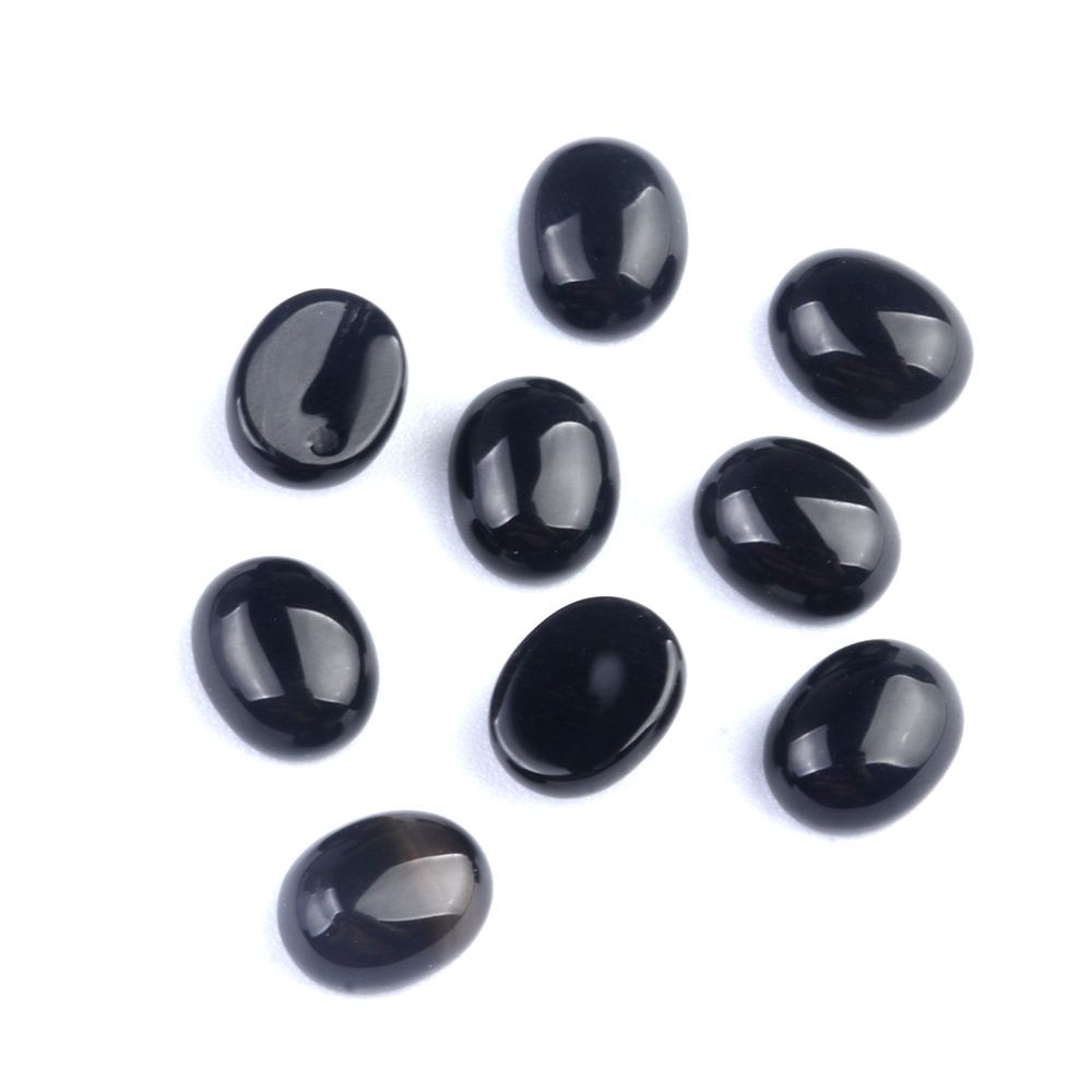 1238-8X10 superfície de anel em forma de ovo cristal natural superfície única curva oval geométrica DIY jóias incrustadas com acessórios de pedra solta