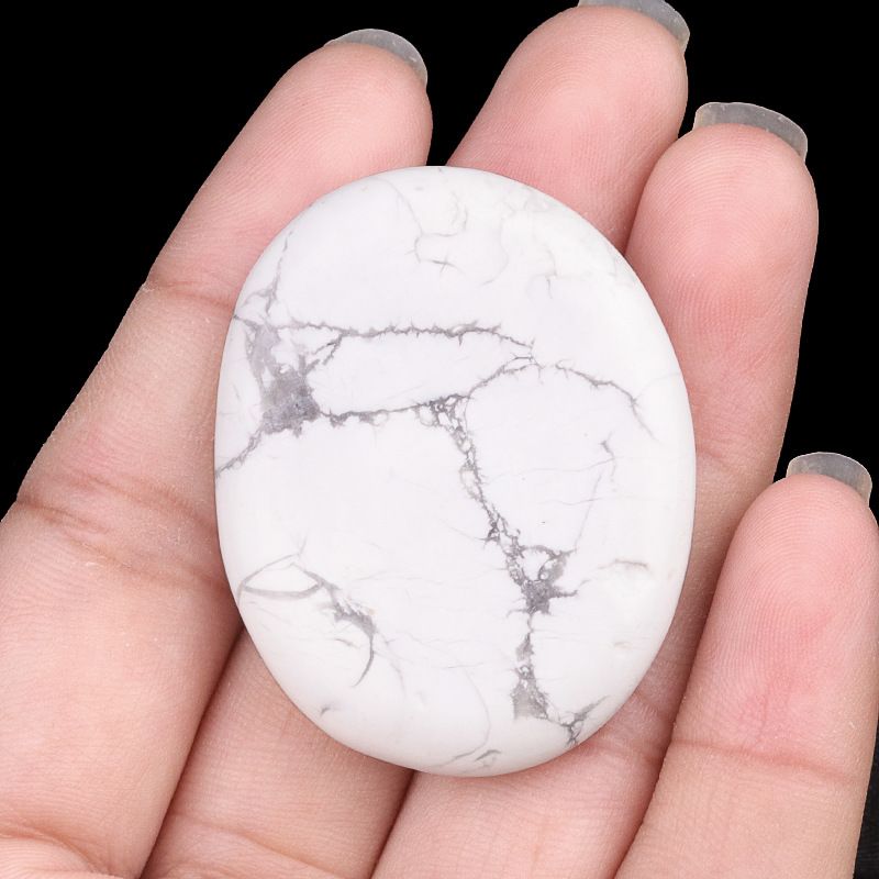 1537 Pingente oval oval duplo plano Worrystone irregular com letras ovais de cristal natural